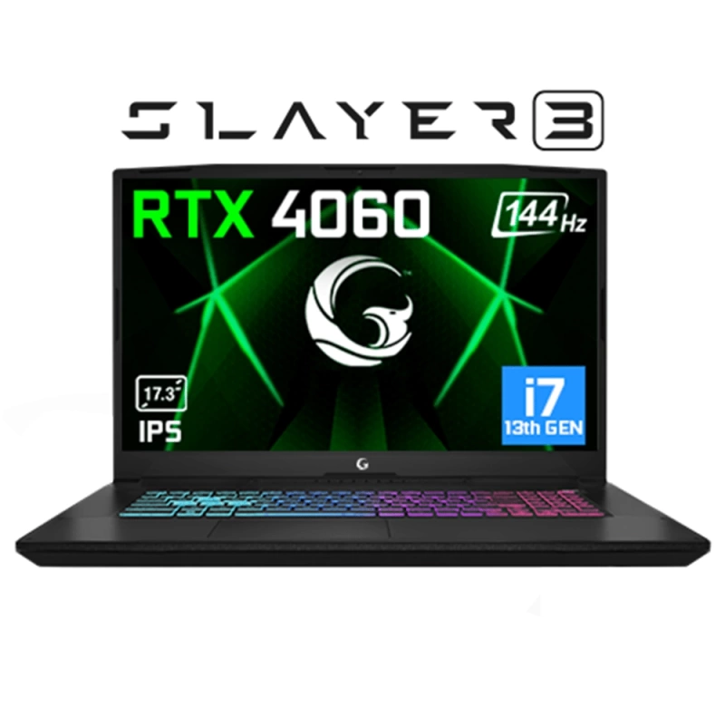 GG Slayer3 7XL-4060 C2 Intel Core i7-13700H 32GB 1TB RTX4060 17.3 Full HD IPS 144Hz FreeDOS Gaming Notebook + Çanta