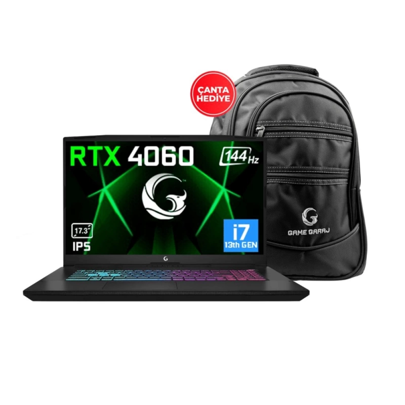 GG Slayer3 7XL-4060 C3 Intel Core i7-13700H 64GB 1TB RTX4060 17.3 Full HD IPS 144Hz FreeDOS Gaming Notebook + Çanta