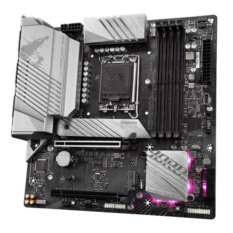 GIGABYTE B760M AORUS ELITE AX 5333MHz(OC) DDR5 M.2 mATX 1700p