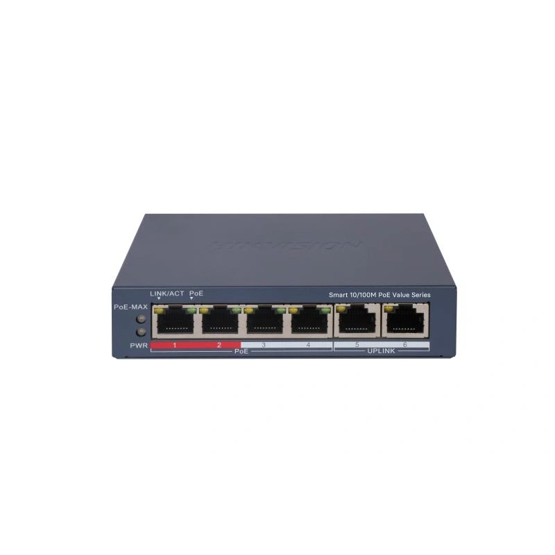 HIKVISION DS-3E1106P-EI/M 4XFE+2XFE 45W POE SWITCH