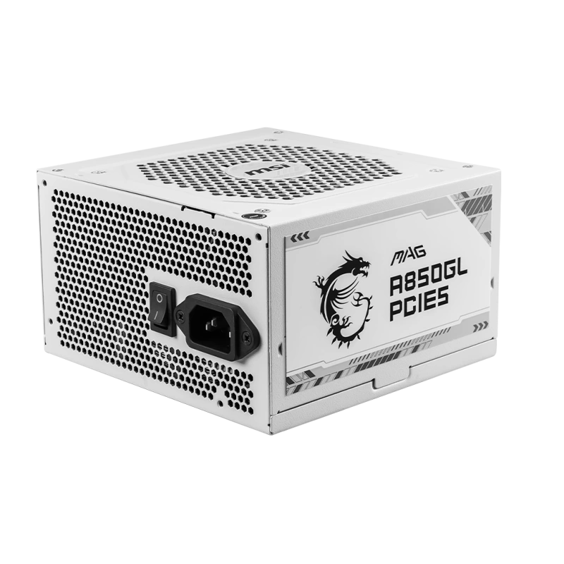 MSI MAG A850GL PCIE5 WHITE 850W 80+ GOLD POWER SUPPLY-BEYAZ