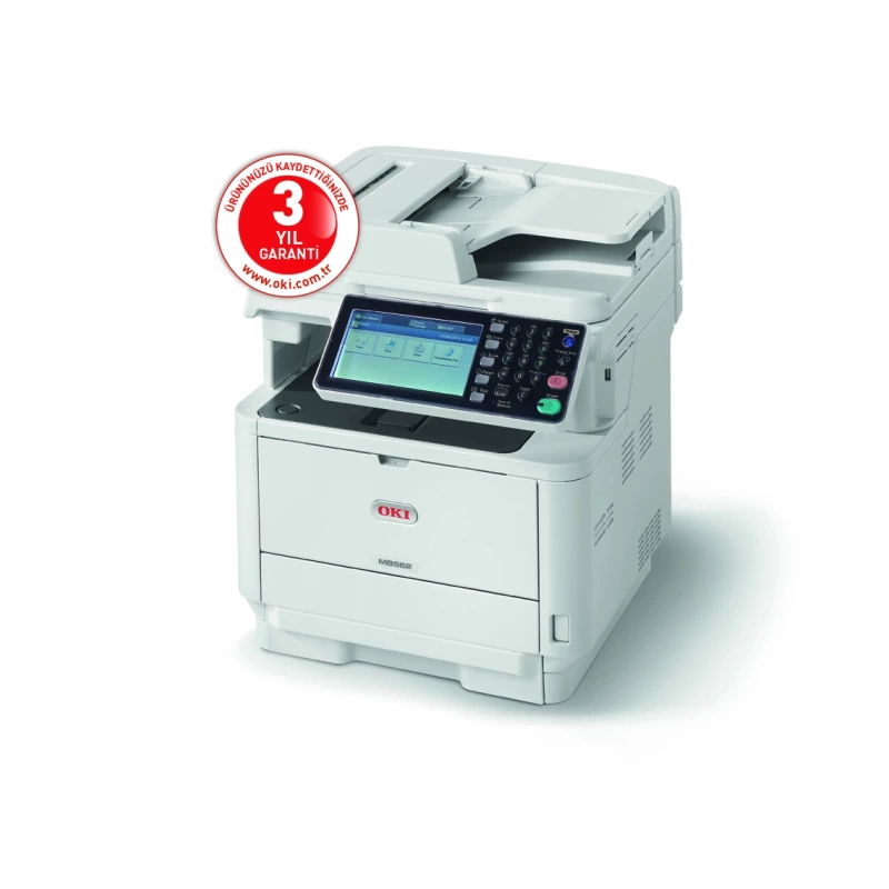 OKI 45762122 MB562DNW EURO A4 ÇOK FONKSİYONLU SİYAH LAZER YAZICI/ TARAYICI/FOT./FAX 45 ppm