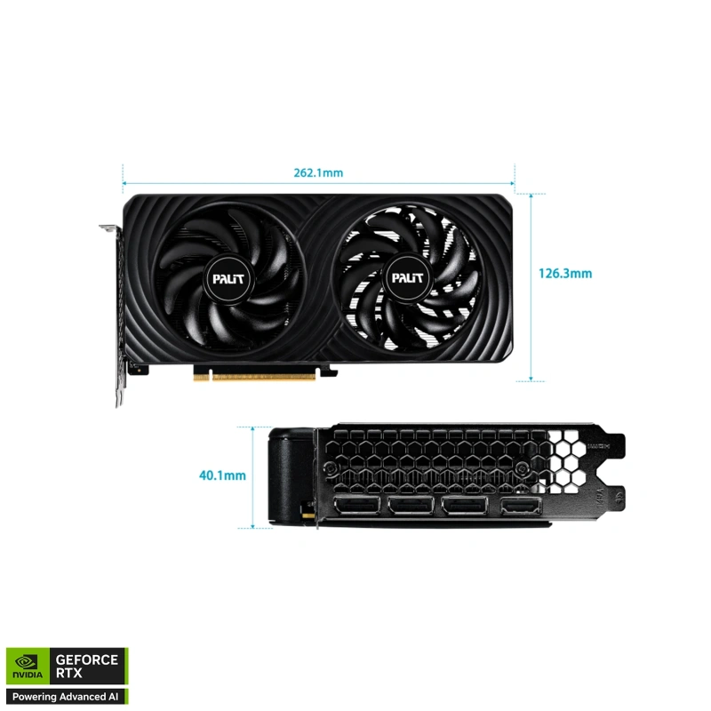 Palit Dual GeForce RTX 5050 8GB 128Bit GDDR6 Nvidia Ekran Kartı NE65050019P1-GB2070D