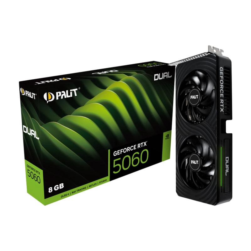 Palit GeForce Dual RTX 5060 8GB 128Bit GDDR7 Nvidia Ekran Kartı NE75060019P1-GB2063D