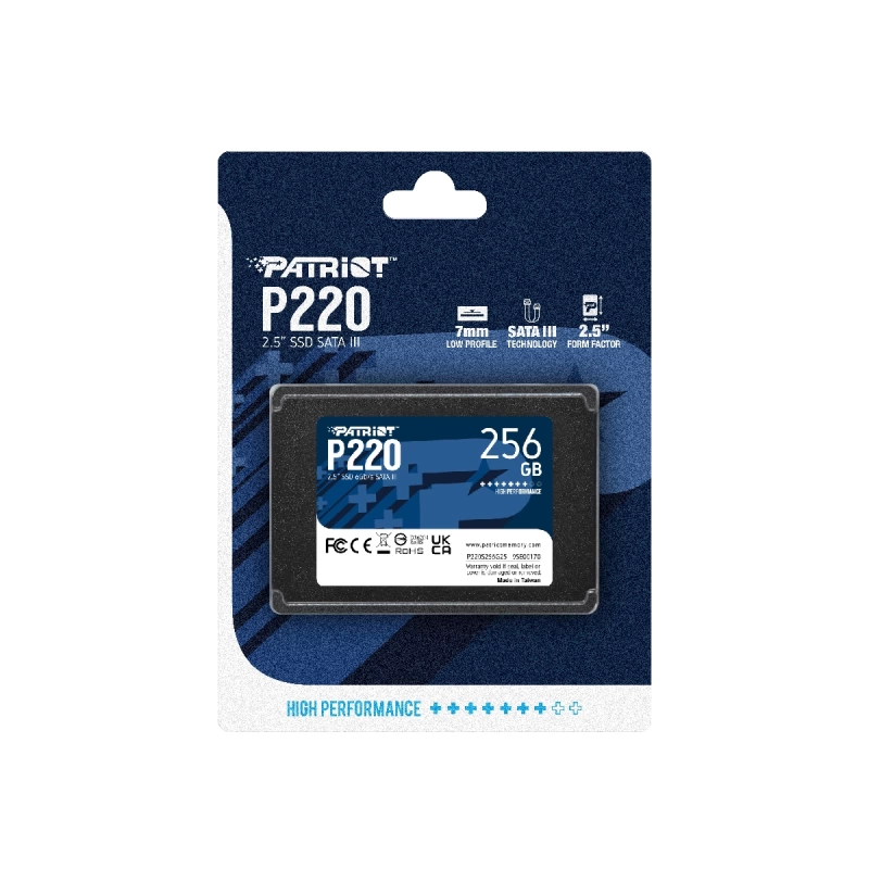Patriot P220 256GB 550/490MB/s 2.5&quot; SATA3 SSD Disk (P220S256G25)