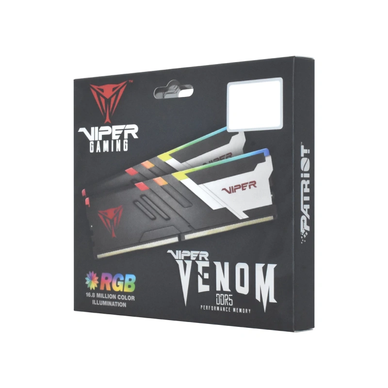 Patriot Viper Venom RGB 32GB (2x16GB) DDR5 6000MHz CL30 Gaming Ram (Bellek) (PVVR532G600C30K)