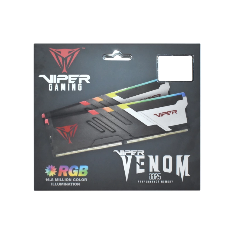 Patriot Viper Venom RGB 32GB (2x16GB) DDR5 6000MHz CL30 Gaming Ram (Bellek) (PVVR532G600C30K)