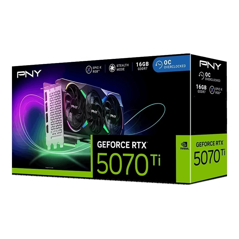 PNY RTX 5070 Ti OC ARGB Siyah Ekran Kartı (VCG5070T16TFXXPB1-O)