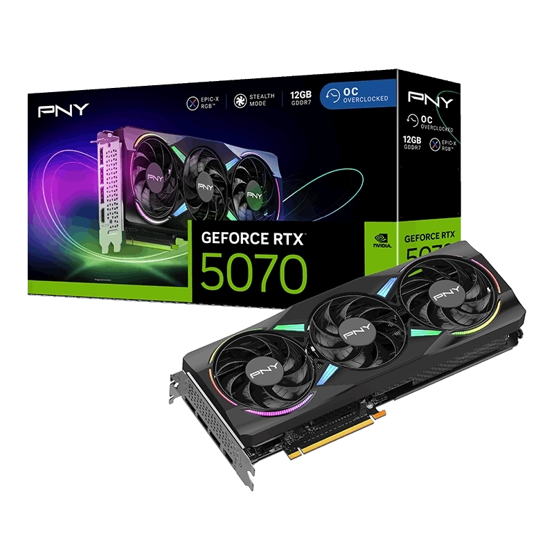 PNY RTX5070 ARGB EPIC-X RGB 12GB GDDR7 192Bit (VCG507012TFXXPB1-O)