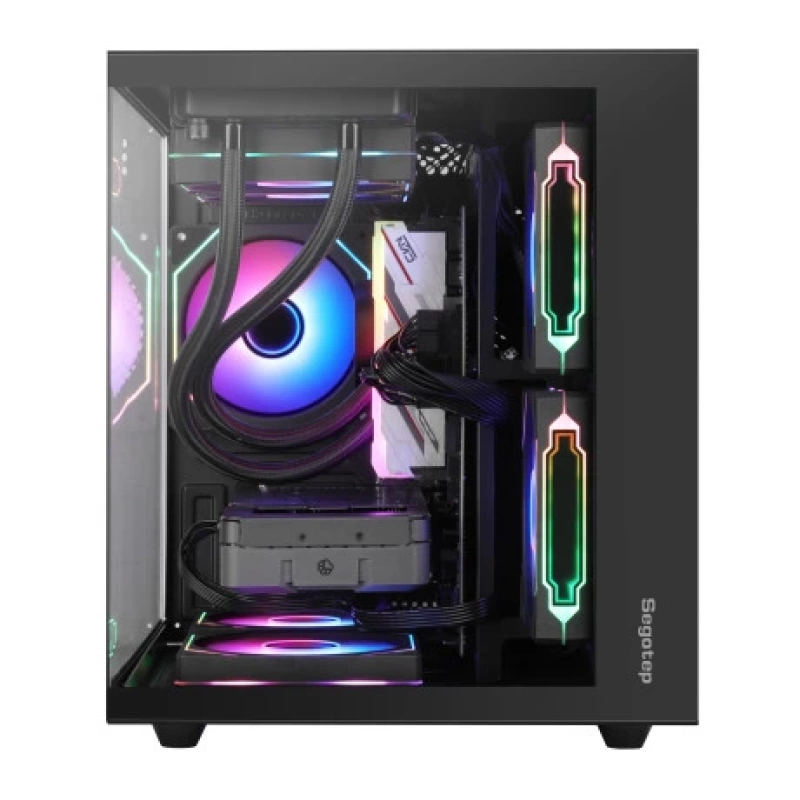 SEGOTEP Brave W1 Siyah 650W 80+ Midi Tower Kasa (Rainbow Fan)