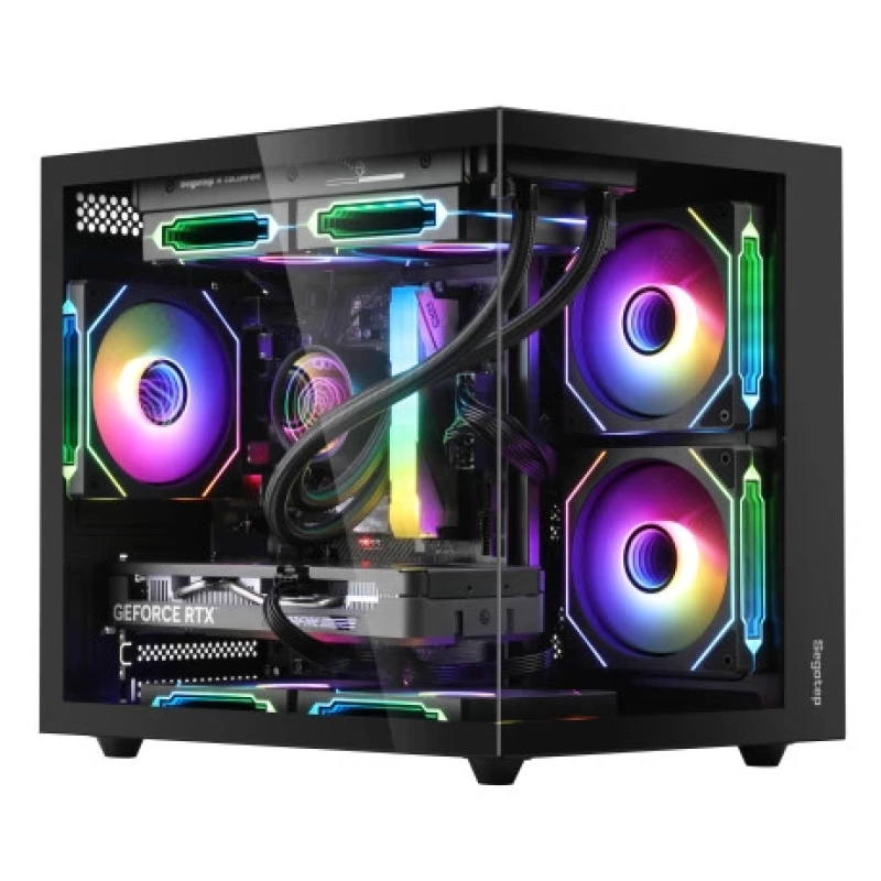 SEGOTEP Brave W1 Siyah 650W 80+ Midi Tower Kasa (Rainbow Fan)