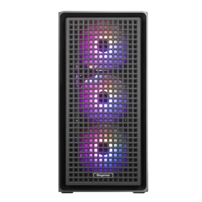 SEGOTEP Radiant Siyah 750W 80+ Bronze PCIE 5.0 Mid Tower Kasa (Rainbow Fan)