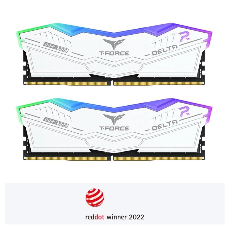 Team T-Force DELTA RGB Beyaz 32GB(2x16GB) 5600MHz DDR5 CL38 Gaming Ram (FF4D532G5600HC38GDC01)