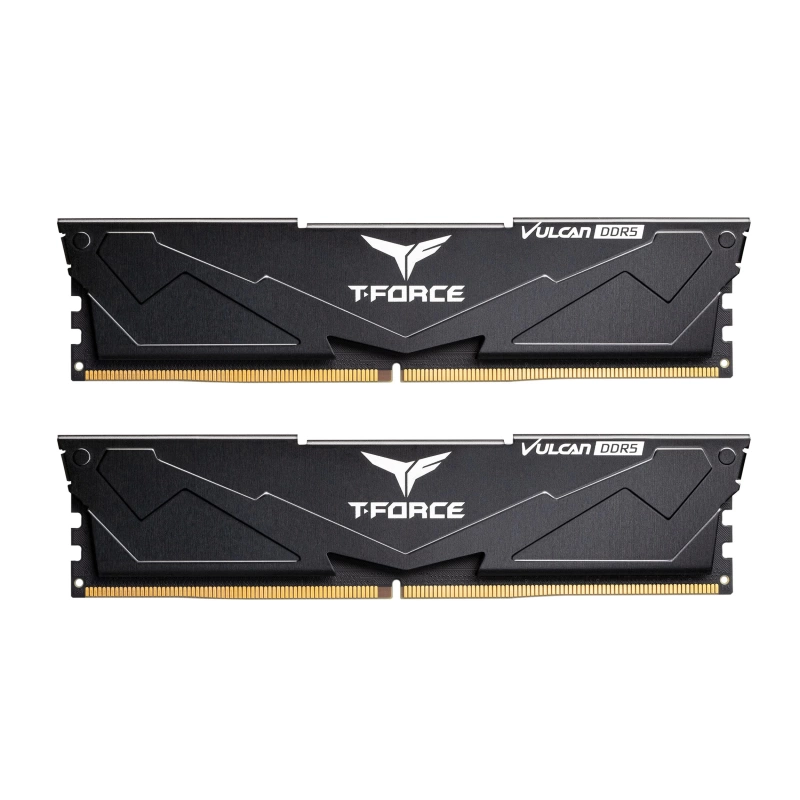 Team T-Force Vulcan Black 32GB 2x16GB 6400Mhz DDR5 CL40 Gaming Ram (FLBD532G6400HC40BDC01)