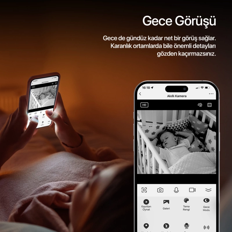 XENON X7205 FHD GECE GORUS WI-FI GUVENLIK KAMERASI