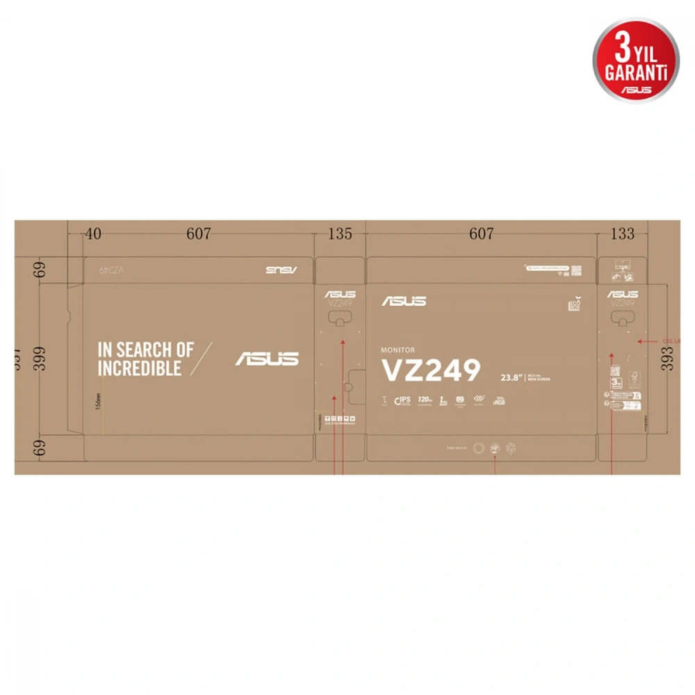 23.8 ASUS VZ249HG 1MS 120HZ FHD IPS GAMING MONITÖR