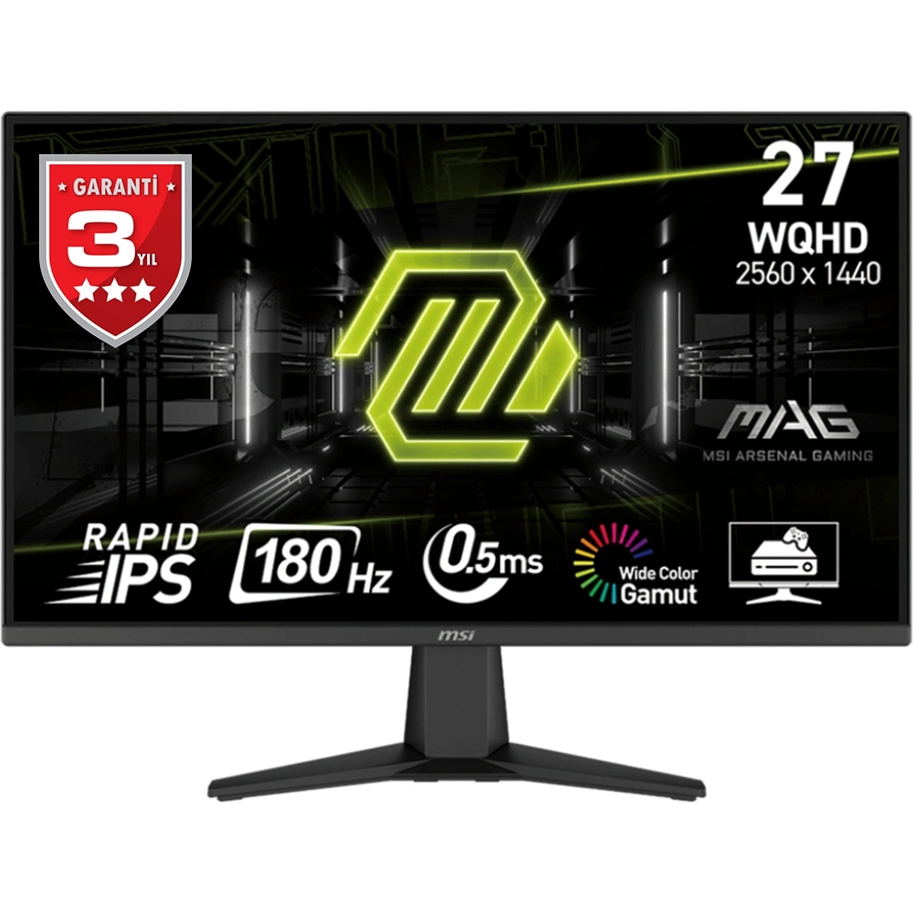 27 MSI MAG 275QF 0.5MS 180HZ WQHD ADAPTIVE SYNC GAMING