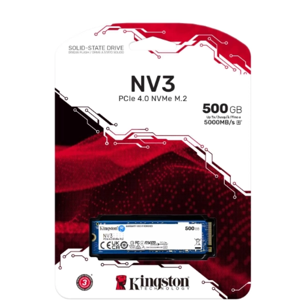 500GB KINGSTON NV3 SNV3S/500G 5000/3000MB/S M.2 NVMe PCIe 4.0