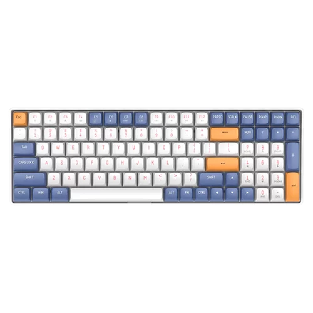 Aigo A100 Starry Blue Yellow Switch İngilizce Kablolu/Kablosuz Mekanik Klavye