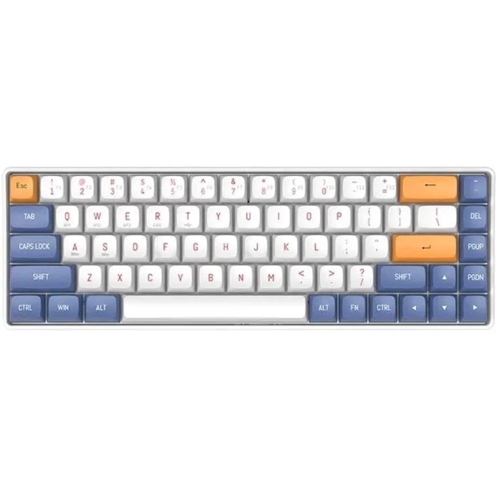 Aigo A68 Starry Blue Red Switch İngilizce Kablolu/Kablosuz Mekanik Klavye