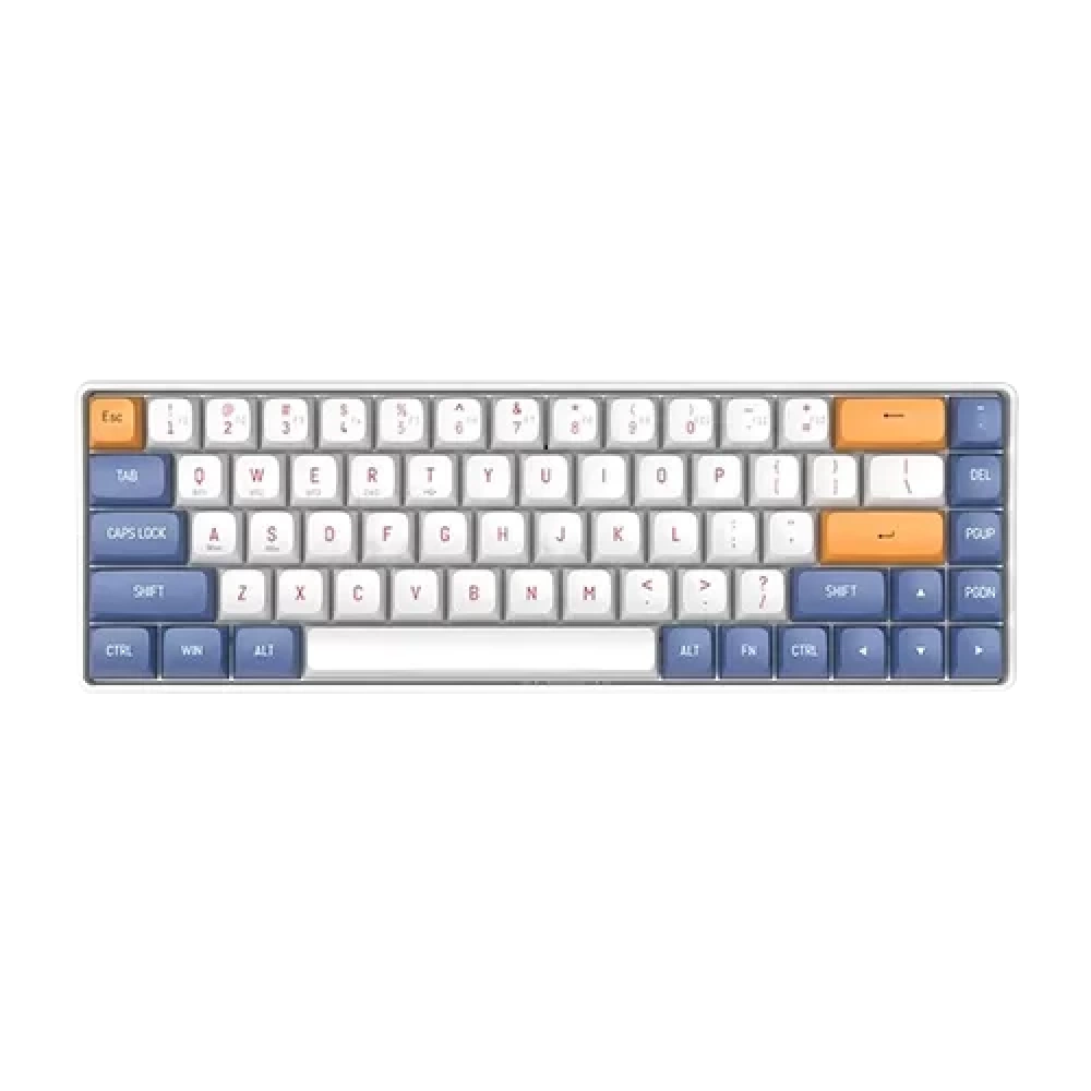 Aigo A68 Starry Blue Yellow Switch İngilizce Kablolu/Kablosuz Mekanik Klavye