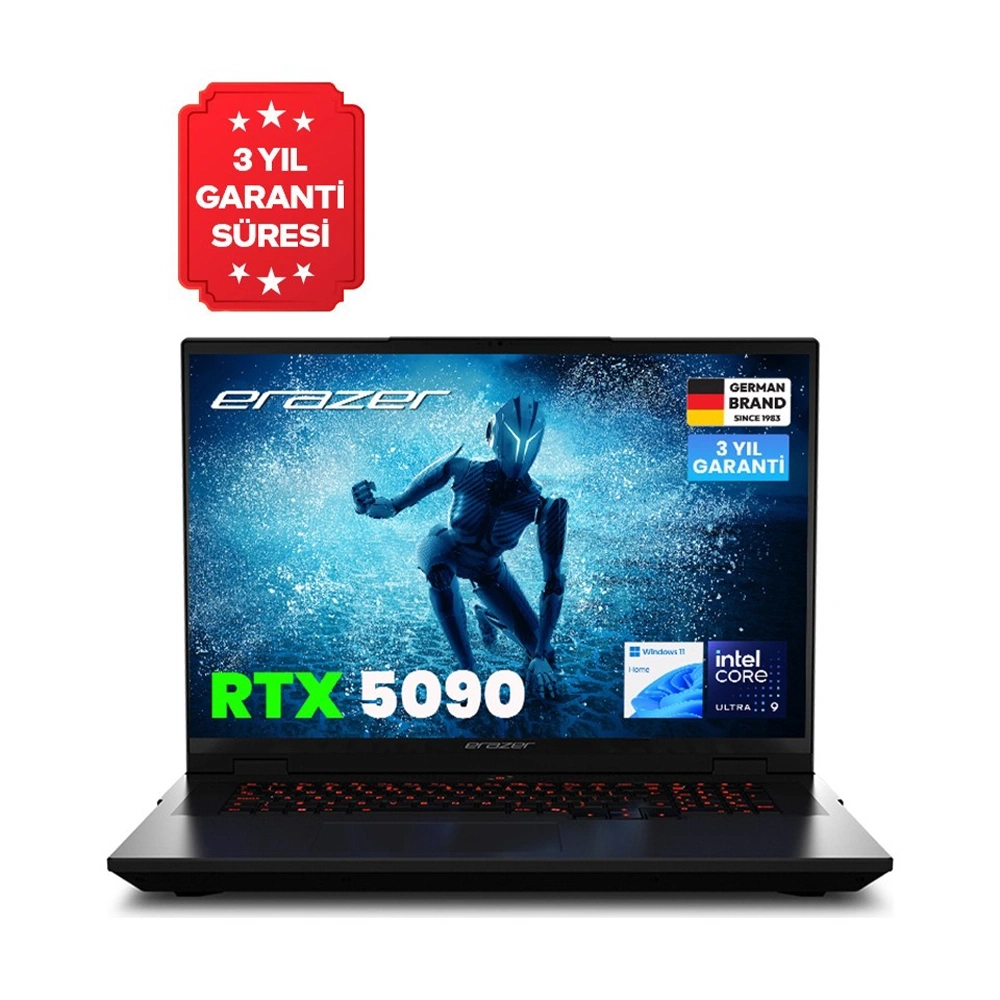 Erazer Beast 18 X1 MD62729 Intel Ultra 9 275HX 64GB Ram 4TB SSD RTX5090 18 240Hz Qhd+ IPS W11H Oyuncu Laptop