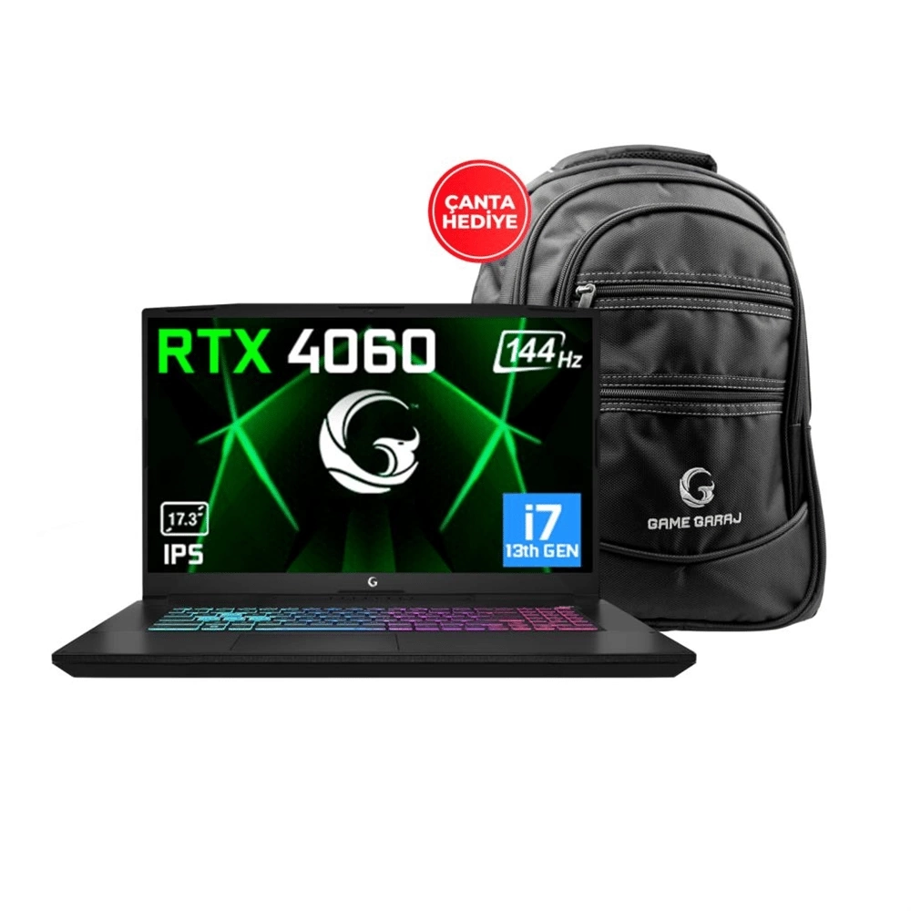 GG Slayer3 7XL-4060 C3 Intel Core i7-13700H 64GB 1TB RTX4060 17.3 Full HD IPS 144Hz FreeDOS Gaming Notebook + Çanta