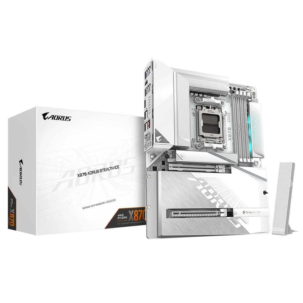 GIGABYTE X870 AORUS STEALTH ICE DDR5 M.2 HDMI DP ATX AM5