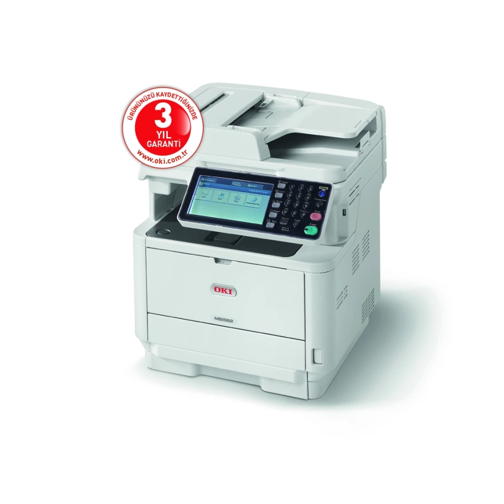 OKI 45762122 MB562DNW EURO A4 ÇOK FONKSİYONLU SİYAH LAZER YAZICI/ TARAYICI/FOT./FAX 45 ppm