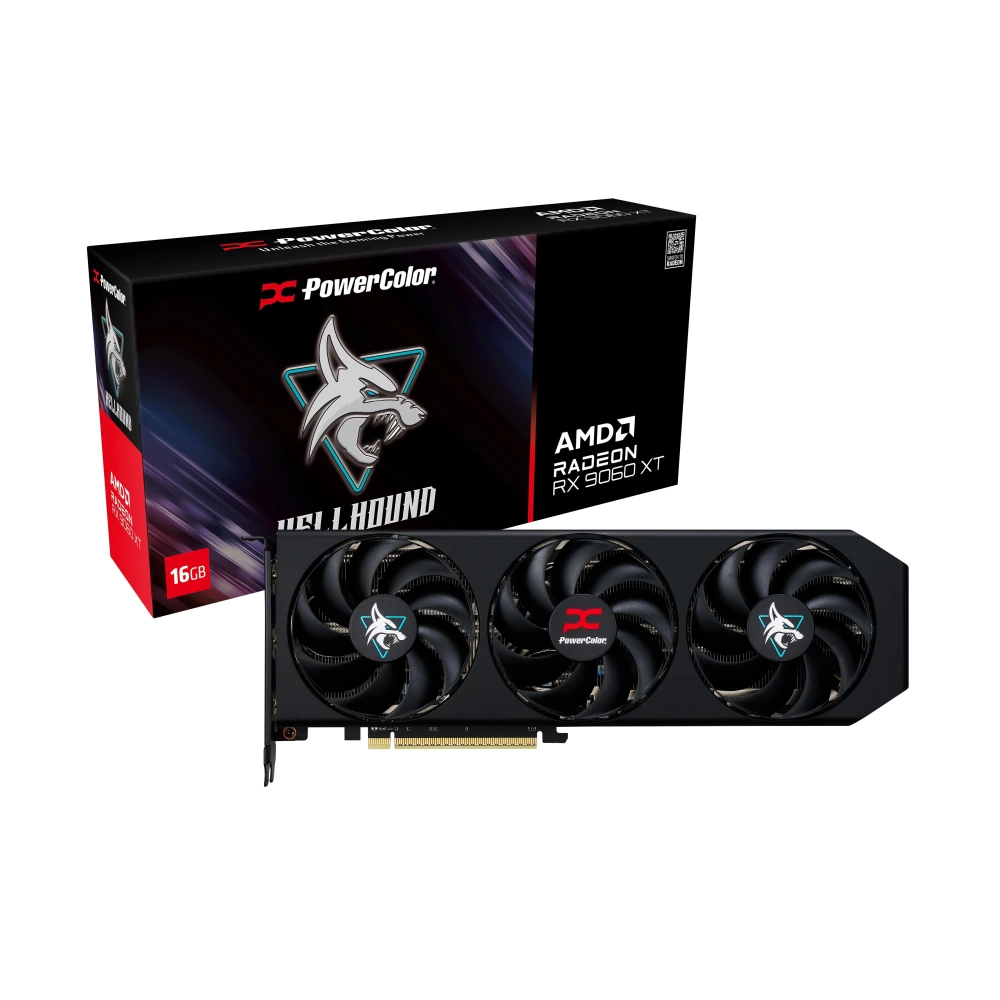 POWERCOLOR HELLHOUND RX9060XT 16GB (RX9060XT 16G-L/OC) EKRAN KARTI