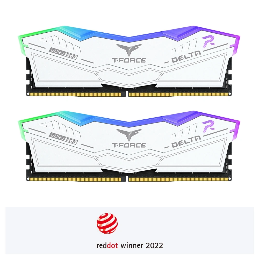 Team T-Force DELTA RGB Beyaz 32GB(2x16GB) 5600MHz DDR5 CL38 Gaming Ram (FF4D532G5600HC38GDC01)