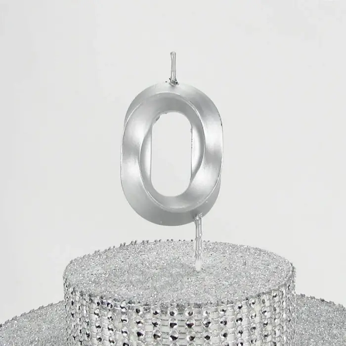0 Sıfır Rakımlı Gümüş Gri Mum 6.5 Cm