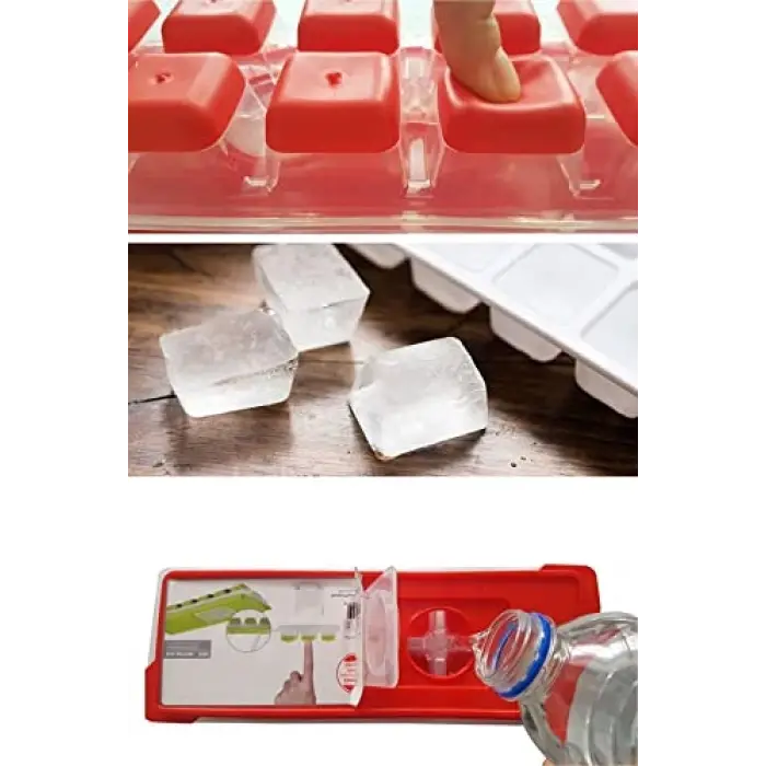 01 Bas Parmak Silikon Buz Kalıbı, 12 Bölmeli, 2 Adet