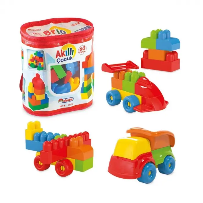 01022 Akıllı Çocuk 60 Pcs Yapı Blokları