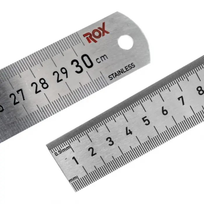 0199 Çift Taraflı Çelik Cetvel, 300 mm