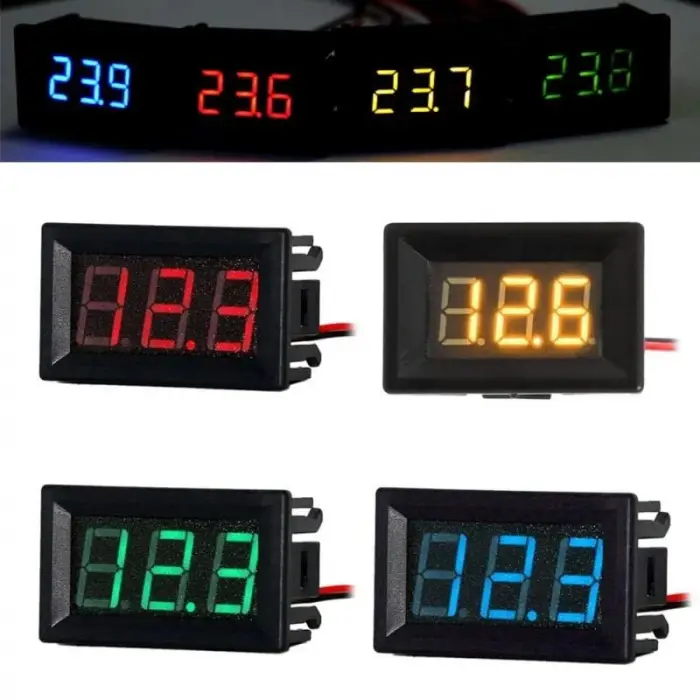 0.36 inç DC2.4V-30V Voltmetre, 2 Kablolu