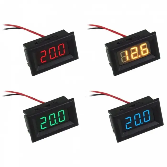 0.36 inç Voltmetre DC2.4V-30V 2 kablolu
