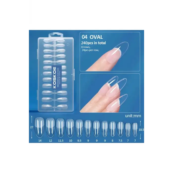 04 Oval Model Jel Tips Tırnak