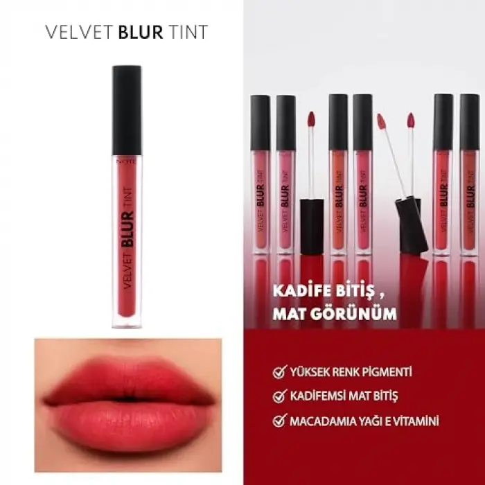 04 Rust Red pembe kadife bitişli nemlendirici mat ruj