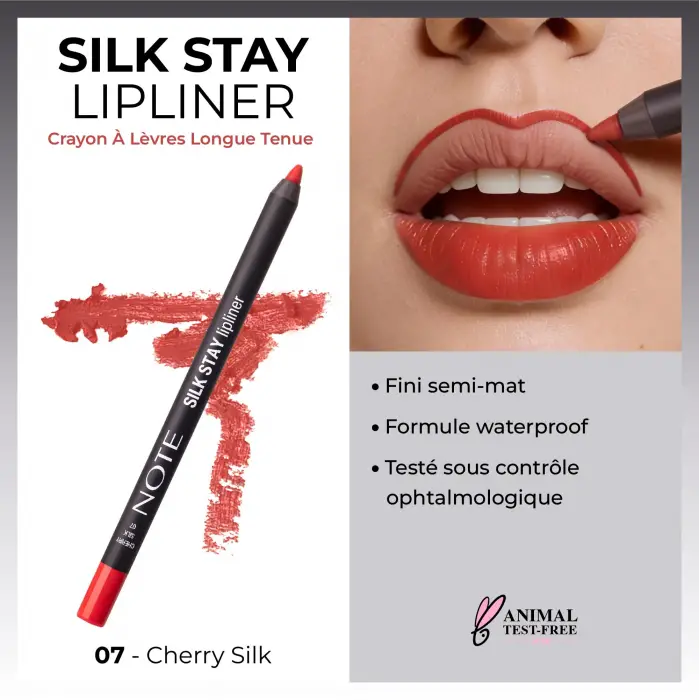 07 Cherry Silk suya dayanıklı ipeksi dudak kalemi