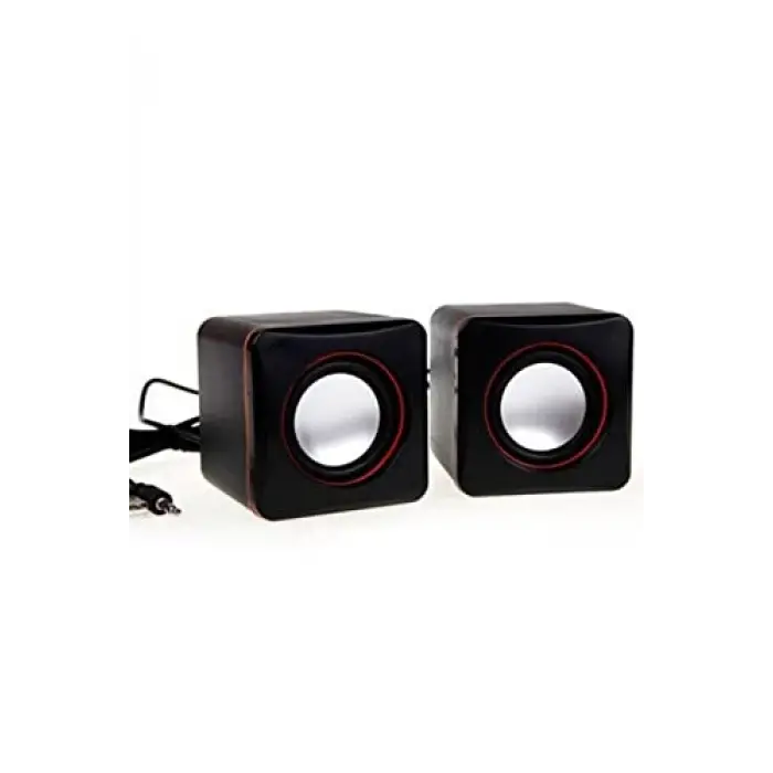 1+1 mini multimedya PC hoparlörü, AUX ve USB kablolu