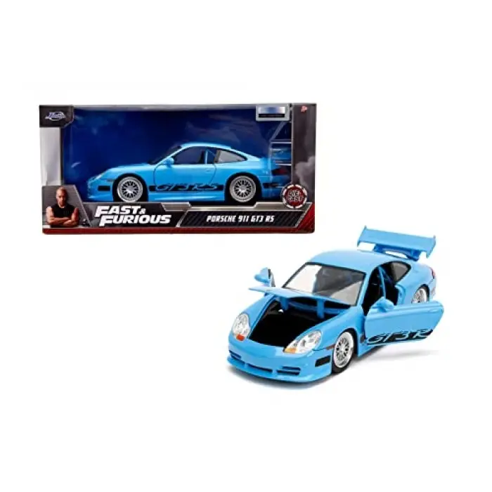 1:24 Fast & Furious Brians Porsche 911 GT3 RS Model Araba