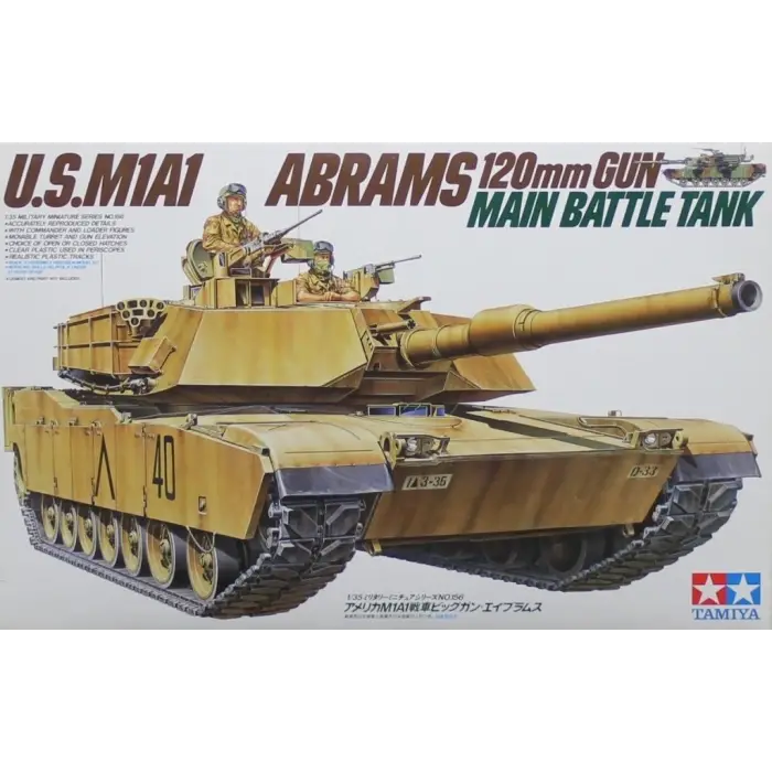 1/35 U.S. M1A1 Abrams Plastik Askeri Araç Kiti