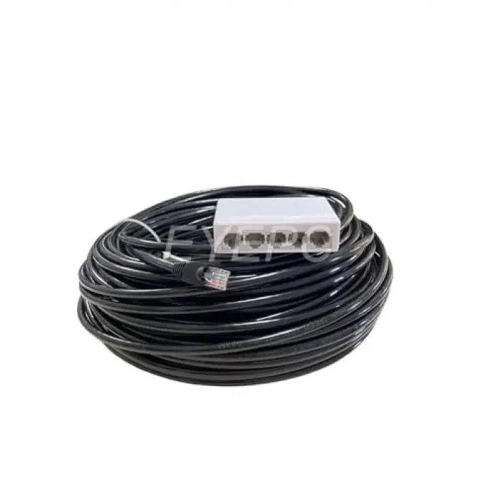 1 Giriş 4 Çıkış İnternet Dağıtıcı Switch + 2 Metre CAT6 Modem-PC-Televizyon Kablosu Seti