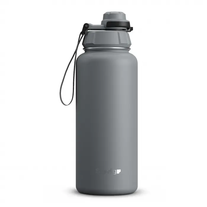 1 Hand Leak-Proof Sızdırmaz Çelik Termos 1000 Ml, Grey, ST-214