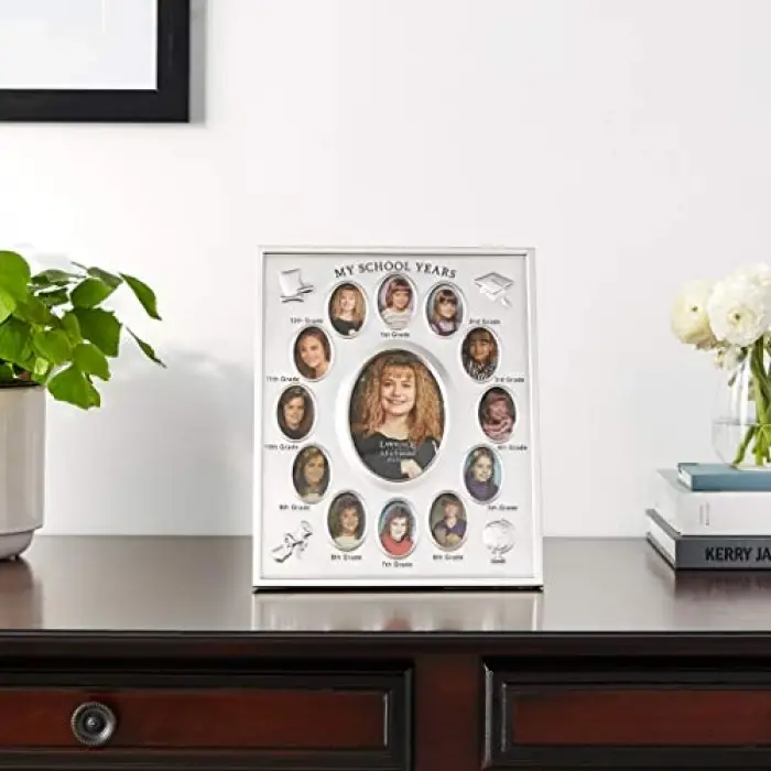 (1, Silver) - 835080 My School Years Silver Plated 8x10 Multi Picture Frame