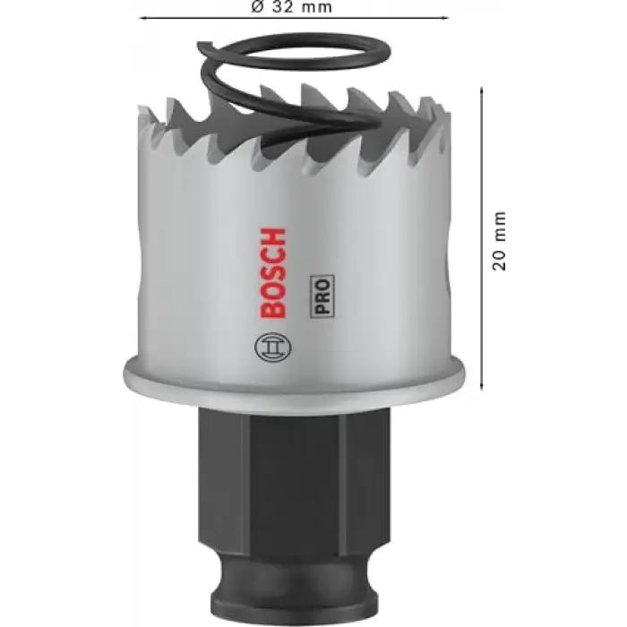 1 x Pro Sheet Metal Power Change Plus Delikli Testere (Paslanmaz Çelik Levhalar, Çelik Levhalar, Ø 32 mm, Profesyonel Aksesuar Döner Matkap/Sürücü)