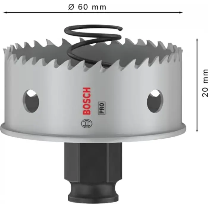 1 x Pro Sheet Metal Power Change Plus Delikli Testere (Paslanmaz Çelik Levhalar, Çelik Levhalar, Ø 60 mm, Profesyonel Aksesuar Döner Matkap/Sürücü)