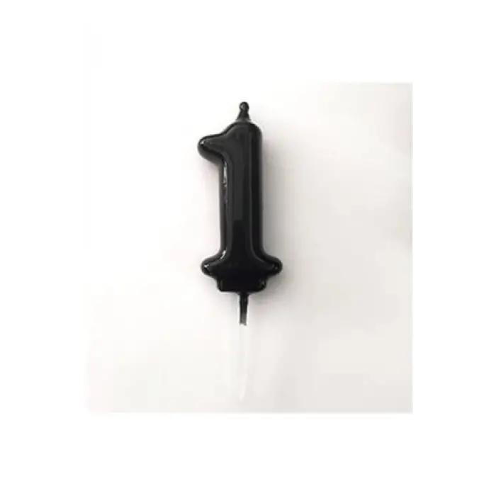 1 Yaş Siyah Rakam Mum
