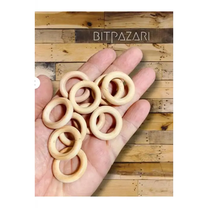 10 Adet 3 cm Ahşap Perde Halkası